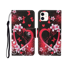 Painted Pattern Horizontal Flip Leathe Case, For iPhone 11