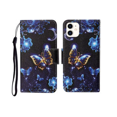 Painted Pattern Horizontal Flip Leathe Case, For iPhone 11