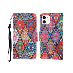 Painted Pattern Horizontal Flip Leathe Case, For iPhone 11