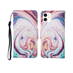 Painted Pattern Horizontal Flip Leathe Case, For iPhone 11