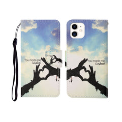 Painted Pattern Horizontal Flip Leathe Case, For iPhone 11