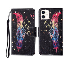 Painted Pattern Horizontal Flip Leathe Case, For iPhone 11