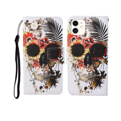 Painted Pattern Horizontal Flip Leathe Case, For iPhone 11