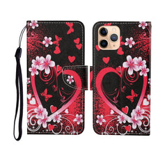 Painted Pattern Horizontal Flip Leathe Case, For iPhone 11 Pro