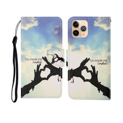 Painted Pattern Horizontal Flip Leathe Case, For iPhone 11 Pro