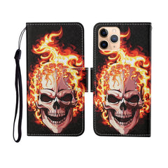 Painted Pattern Horizontal Flip Leathe Case, For iPhone 11 Pro