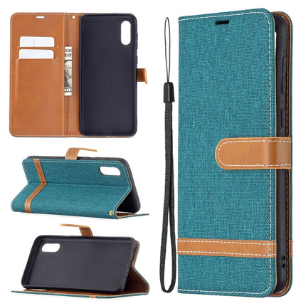 Color Matching Denim Texture Horizontal Flip Leather Case with Holder & Card Slots & Wallet & Lanyard, For Samsung Galaxy A02, For Samsung Galaxy A32 4G