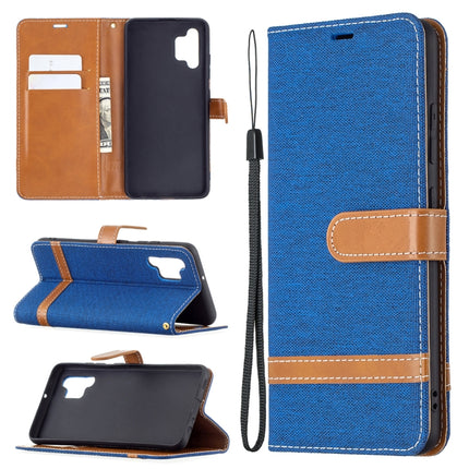 Color Matching Denim Texture Horizontal Flip Leather Case with Holder & Card Slots & Wallet & Lanyard, For Samsung Galaxy A02, For Samsung Galaxy A32 4G