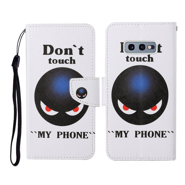 Colored Drawing Pattern Horizontal Flip Leather Case with Holder & Card Slots & Wallet & Lanyard, For Samsung Galaxy S10e