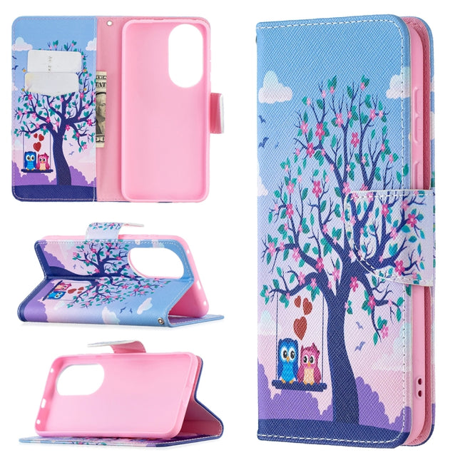 Colored Drawing Pattern Horizontal Flip Leather Case with Holder & Card Slots & Wallet, For Huawei P50, For Huawei P50 Pro