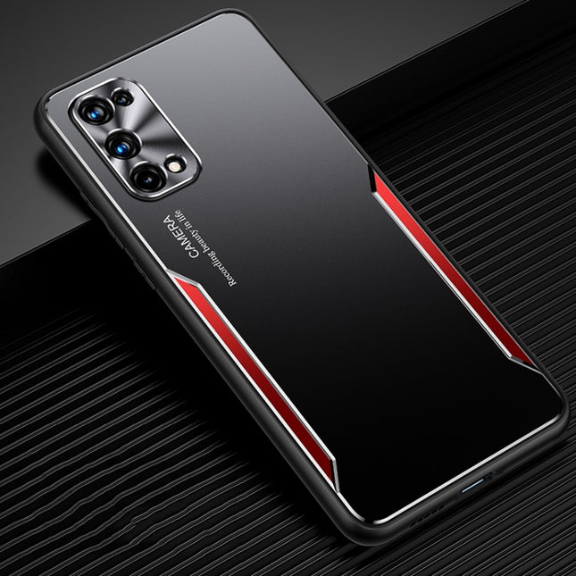 Blade Series TPU Frame + Titanium Alloy Sand Blasting Technology Backplane + Color Aluminum Alloy Decorative Edge Mobile Phone Protective Shell, For OPPO Realme X7, For OPPO Reno3, For OPPO Reno5 5G, For OPPO Reno5 Pro 5G, For Honor V30, For vivo S6 5G