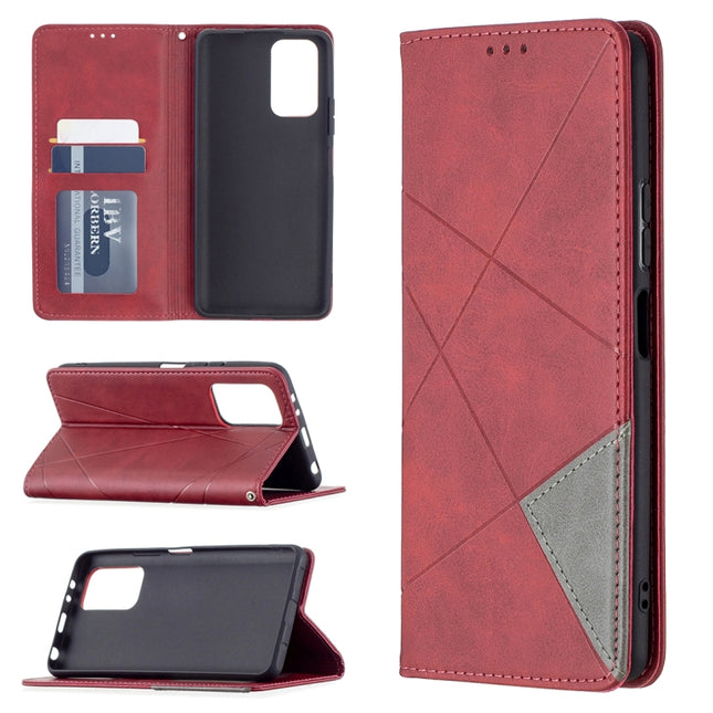Rhombus Texture Horizontal Flip Magnetic Leather Case with Holder & Card Slots, For Xiaomi Redmi Note 10 Pro, For Huawei P50 Pro, For Huawei P50, For Samsung Galaxy A02