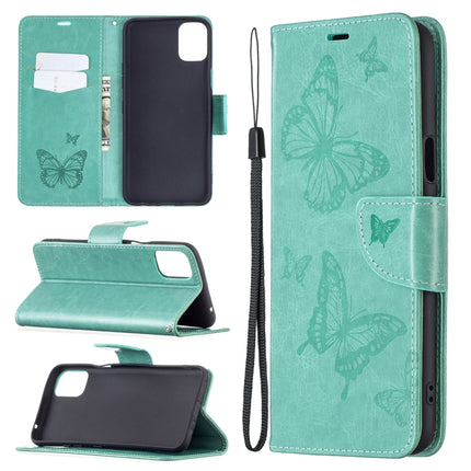 Two Butterflies Embossing Pattern Horizontal Flip Leather Case with Holder & Card Slot & Wallet & Lanyard, For LG K42, For Xiaomi Redmi Note 10 Pro, For Huawei P50, For Huawei P50 Pro