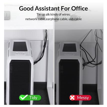 4 bridas de nailon reutilizables y divisibles con cierre de velcro, 1 m, 2 m, 3 m y 5 m