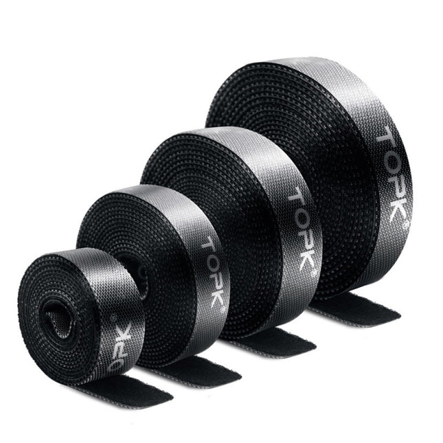 4 Stück wiederverwendbare und teilbare Kabelbinder aus Nylon mit Klettverschluss, 1 m, 2 m, 3 m, 5 m