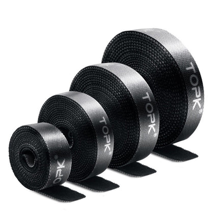 4 bridas de nailon reutilizables y divisibles con cierre de velcro, 1 m, 2 m, 3 m y 5 m