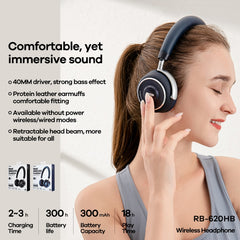 REMAX RB-620HB Bluetooth 5.0 Metal Wireless Bluetooth Headset