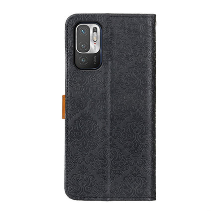 European Floral Embossed Copper Buckle Horizontal Flip PU Leather Case with Holder & Card Slots & Wallet & Photo Frame, For OPPO Realme C21, For Xiaomi Poco M3 Pro 4G / Poco M3 Pro 5G / Redmi Note 10 5G