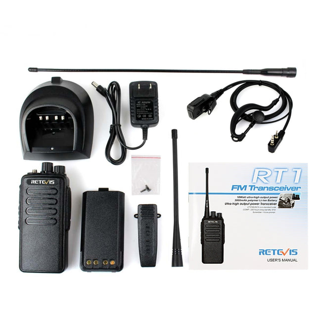 RETEVIS RT1 10W UHF 400-520MHz 16CH Handheld Walkie Talkie,, RT1 400-520MHz US Plug, RT1 400-520MHz EU Plug