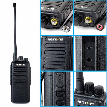 RETEVIS RT1 10W UHF 400-520MHz 16CH Handheld Walkie Talkie,