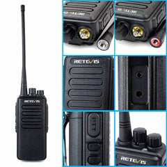 RETEVIS RT1 10W UHF 400-520MHz 16CH Handheld Walkie Talkie,