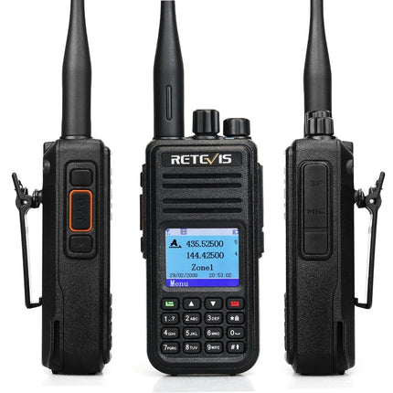 RETEVIS RT3S 136-174MHz + 400-480MHz 3000CH Handheld DMR Digital Two Way Radio Walkie Talkie, GPS Version