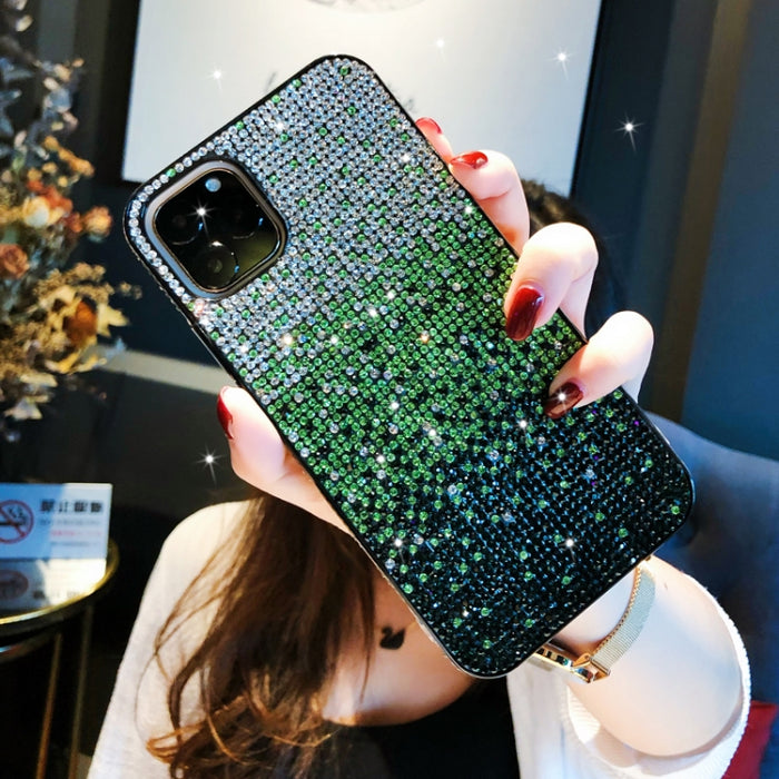 Funda protectora de PC + Crystal Diamond con degradado tricolor para iPhone 11 Pro, iPhone 11, iPhone 11 Pro Max