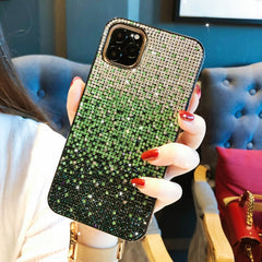 PC + Crystal Diamond Tri-Color Gradient Protective Case, For iPhone 11 Pro, For iPhone 11, For iPhone 11 Pro Max