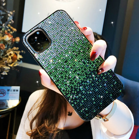 PC + Crystal Diamond Tri-Color Gradient Protective Case, For iPhone 11 Pro, For iPhone 11, For iPhone 11 Pro Max