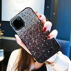 PC + Crystal Diamond Tri-Color Gradient Protective Case, For iPhone 11 Pro, For iPhone 11, For iPhone 11 Pro Max