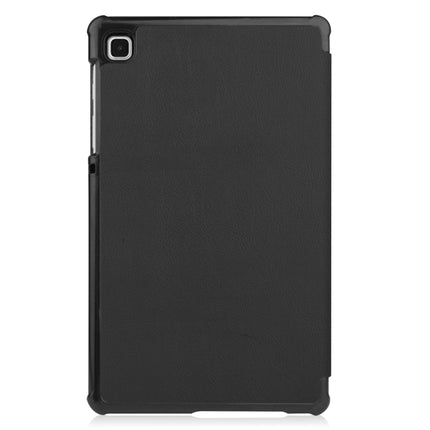 Custer Pattern Pure Color Horizontal Flip Leather Case with Three-folding Holder, For Samsung Galaxy Tab A7 Lite T225