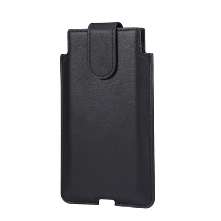 Universal Cow Leather Vertical Mobile Phone Leather Case Waist Bag For 6.1 inch and Below Phones, For 6.1 inch and Below Phones