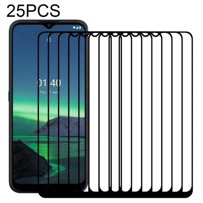 25 PCS Full Glue Full Screen Tempered Glass Film, For Nokia 1.4 (25 PCS)