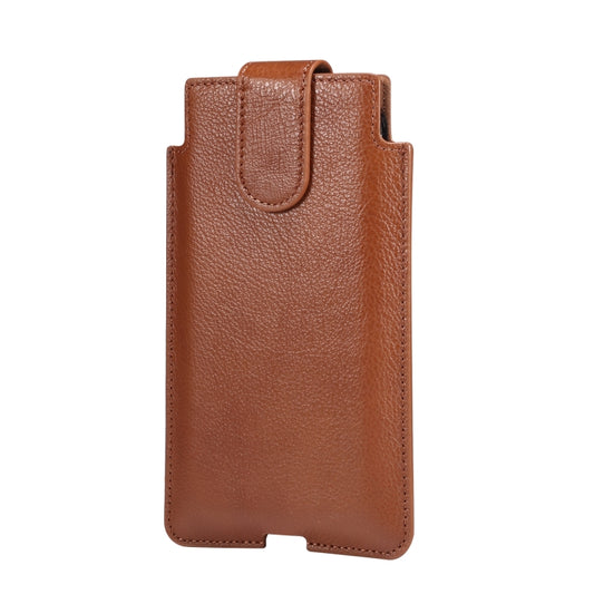 Universal Cow Leather Vertical Mobile Phone Leather Case Waist Bag For 7.2 inch and Below Phones, For 6.7 inch and Below Phones