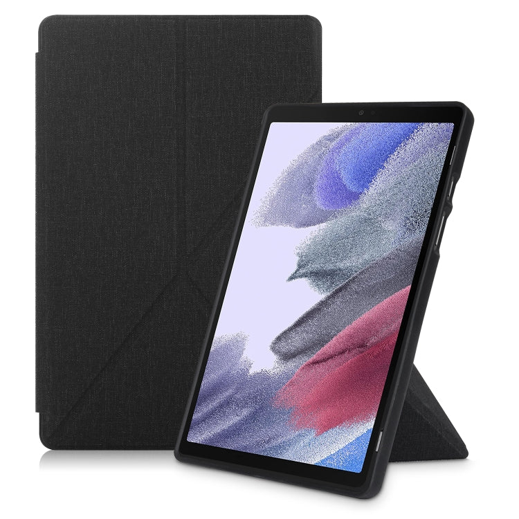 Cloth Texture Multi-folding Horizontal Flip PU Leather Shockproof Case with Holder & Sleep / Wake-up Function, For Samsung Galaxy Tab S8+ / Tab S8 Plus /  Tab S7 FE / Tab S7+ T970 / T975, For Samsung Galaxy Tab S8 / Galaxy Tab S7 T870������������������...