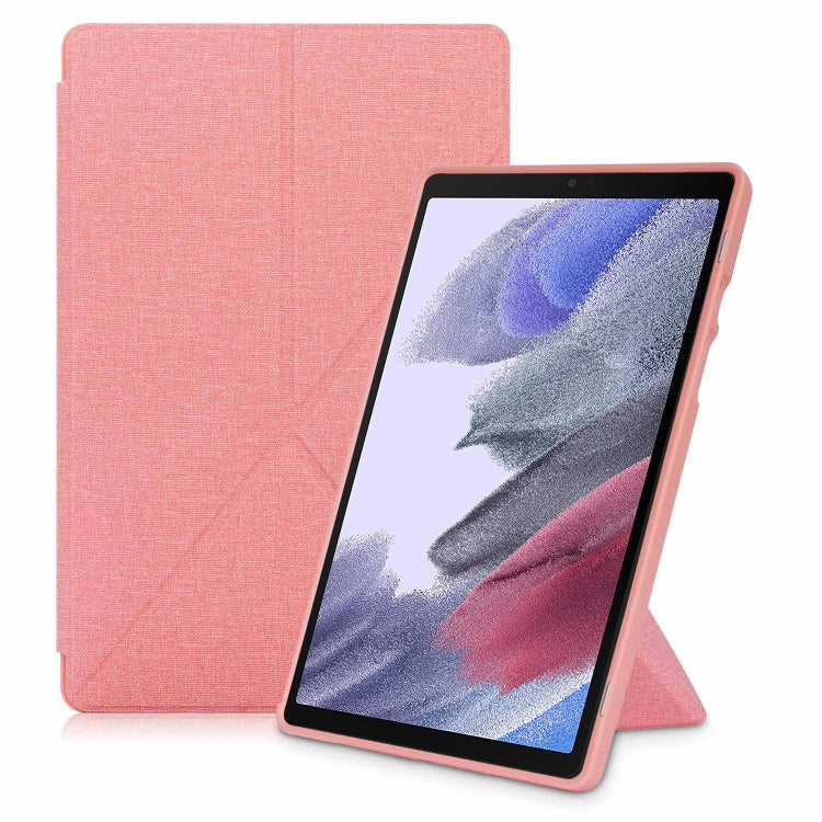 Cloth Texture Multi-folding Horizontal Flip PU Leather Shockproof Case with Holder & Sleep / Wake-up Function, For Samsung Galaxy Tab S8+ / Tab S8 Plus /  Tab S7 FE / Tab S7+ T970 / T975, For Samsung Galaxy Tab S8 / Galaxy Tab S7 T870������������������...