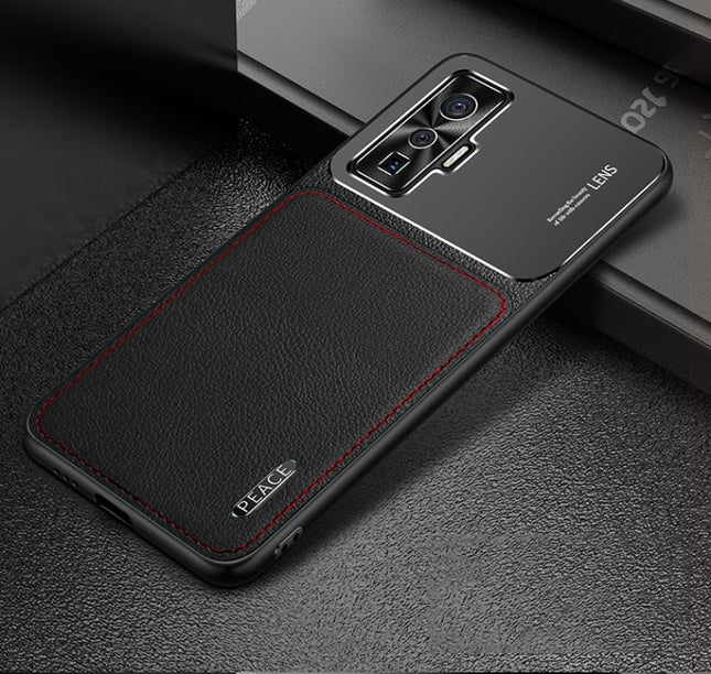 Frosted Metal + Leather Texture Protective Case, For OPPO Reno4 Pro, For vivo X50, For vivo S7, For vivo iQOO 5 5G, For iPhone 11