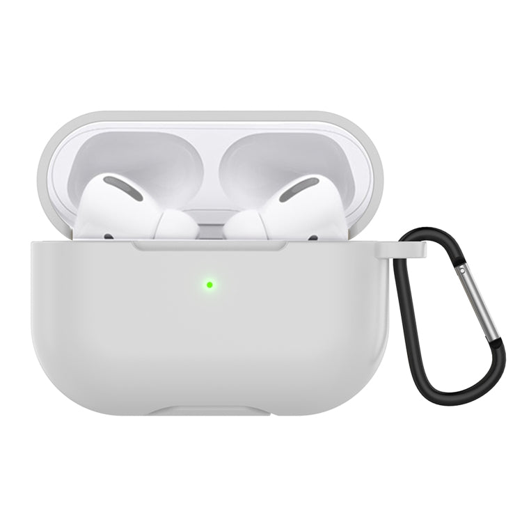 Einfarbige Silikon-Kopfhörer-Schutzhülle für AirPods 3, mit Haken