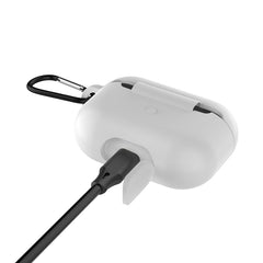 Einfarbige Silikon-Kopfhörer-Schutzhülle für AirPods 3, mit Haken
