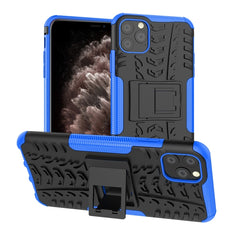 Tire Texture TPU + PC Shockproof Case with Holder, For iPhone 11 Pro Max, For iPhone 11 Pro, For iPhone 11