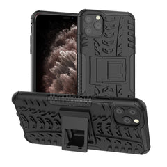 Tire Texture TPU + PC Shockproof Case with Holder, For iPhone 11 Pro Max, For iPhone 11 Pro, For iPhone 11