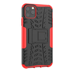 Tire Texture TPU + PC Shockproof Case with Holder, For iPhone 11 Pro Max, For iPhone 11 Pro, For iPhone 11