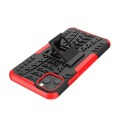 Tire Texture TPU + PC Shockproof Case with Holder, For iPhone 11 Pro Max, For iPhone 11 Pro, For iPhone 11