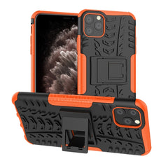 Tire Texture TPU + PC Shockproof Case with Holder, For iPhone 11 Pro Max, For iPhone 11 Pro, For iPhone 11