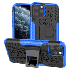 Tire Texture TPU + PC Shockproof Case with Holder, For iPhone 11 Pro Max, For iPhone 11 Pro, For iPhone 11