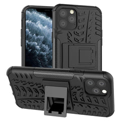 Tire Texture TPU + PC Shockproof Case with Holder, For iPhone 11 Pro Max, For iPhone 11 Pro, For iPhone 11