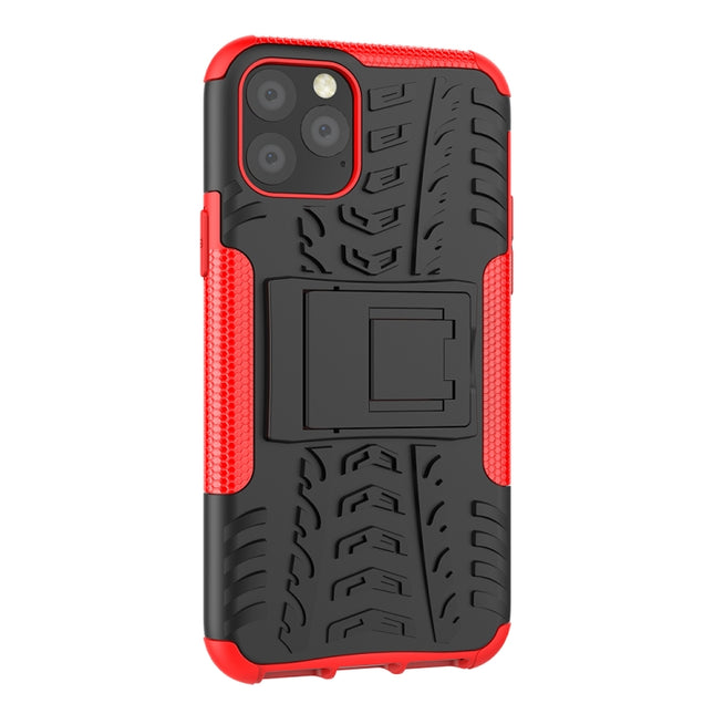 Tire Texture TPU + PC Shockproof Case with Holder, For iPhone 11 Pro, For iPhone 11