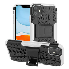 Tire Texture TPU + PC Shockproof Case with Holder, For iPhone 11 Pro Max, For iPhone 11 Pro, For iPhone 11