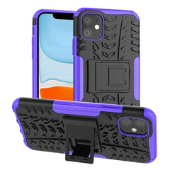 Tire Texture TPU + PC Shockproof Case with Holder, For iPhone 11 Pro Max, For iPhone 11 Pro, For iPhone 11