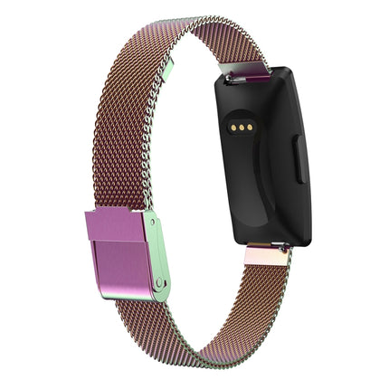 For Fitbit Inspire / Inspire HR / Ace 2 Double Insurance Buckle Milanese Replacement Strap Watchband